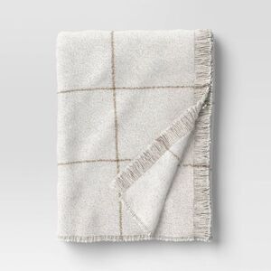 Threshold - Windowpane Boucle Throw Blanket Cream/Neutral - Th Beige